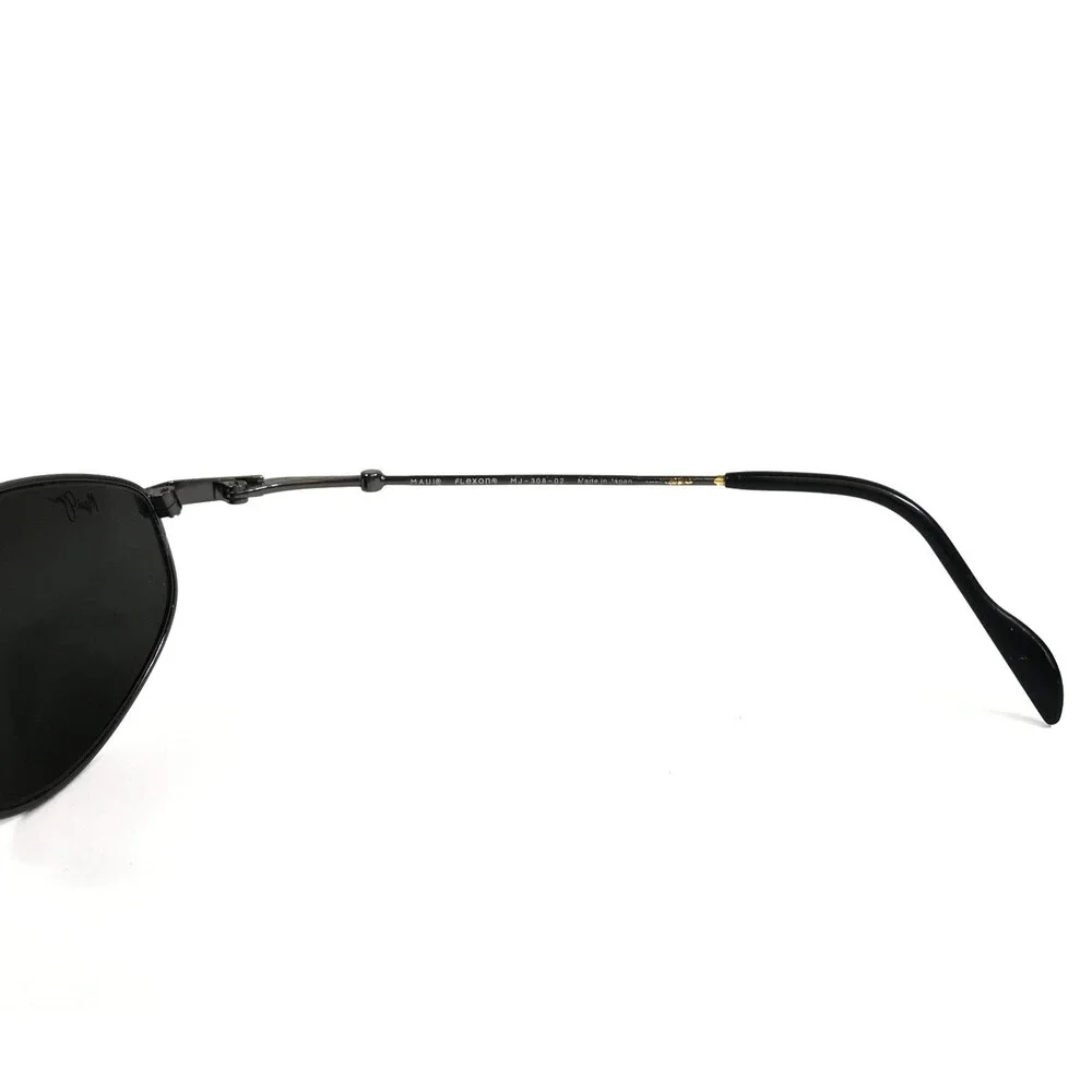 Vintage Maui Jim Sunglasses Molokai MJ308-02 Gunmetal Frames w Neutral Gray Lens